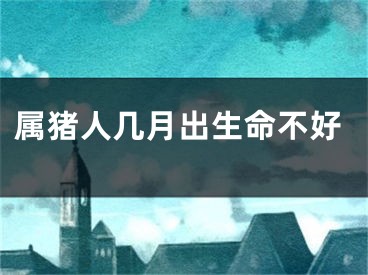 属猪人几月出生命不好