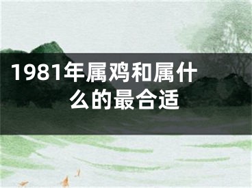 1981年属鸡和属什么的最合适