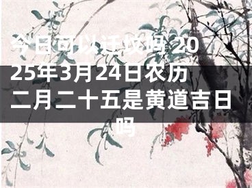 今日可以迁坟吗 2025年3月24日农历二月二十五是黄道吉日吗