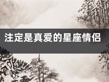 注定是真爱的星座情侣