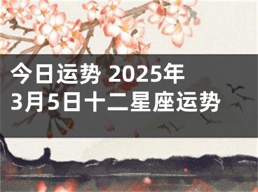 今日运势 2025年3月5日十二星座运势
