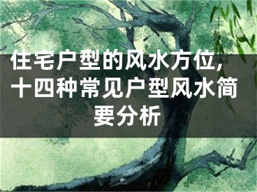 住宅户型的风水方位,十四种常见户型风水简要分析