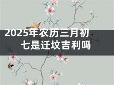2025年农历三月初七是迁坟吉利吗