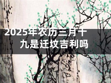 2025年农历三月十九是迁坟吉利吗