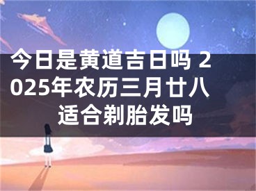 今日是黄道吉日吗 2025年农历三月廿八适合剃胎发吗