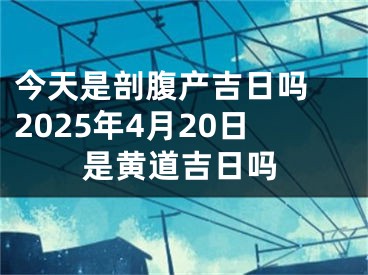今天是剖腹产吉日吗 2025年4月20日是黄道吉日吗