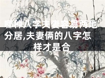 哪种八字夫妻容易两地分居,夫妻俩的八字怎样才是合