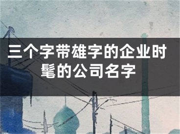 三个字带雄字的企业时髦的公司名字
