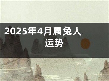 2025年4月属兔人运势