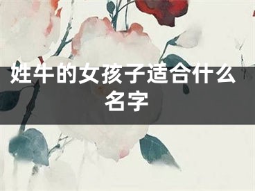 姓牛的女孩子适合什么名字