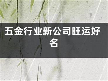 五金行业新公司旺运好名