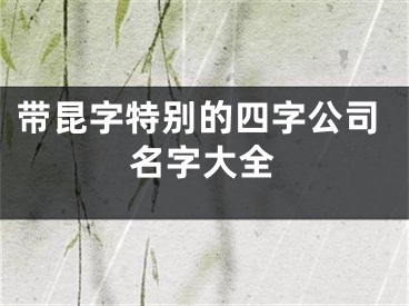 带昆字特别的四字公司名字大全