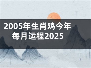 2005年生肖鸡今年每月运程2025
