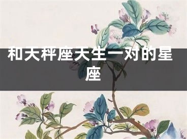 和天秤座天生一对的星座