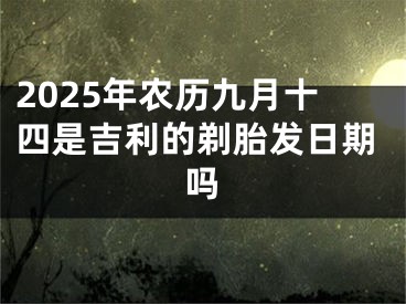 2025年农历九月十四是吉利的剃胎发日期吗