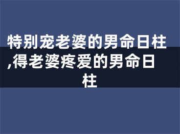 特别宠老婆的男命日柱,得老婆疼爱的男命日柱