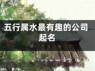 五行属水最有趣的公司起名