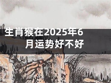 生肖猴在2025年6月运势好不好