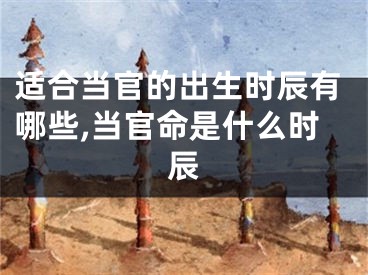 适合当官的出生时辰有哪些,当官命是什么时辰