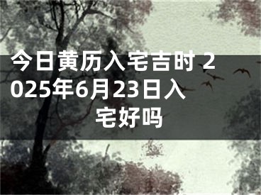 今日黄历入宅吉时 2025年6月23日入宅好吗