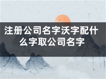 注册公司名字沃字配什么字取公司名字