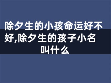 除夕生的小孩命运好不好,除夕生的孩子小名叫什么
