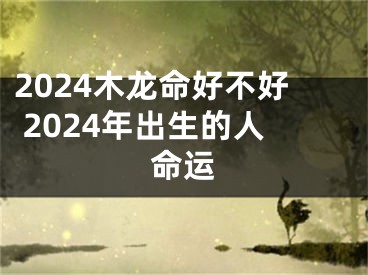 2024木龙命好不好 2024年出生的人命运