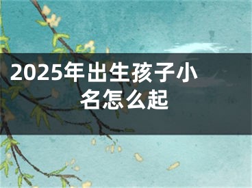 2025年出生孩子小名怎么起