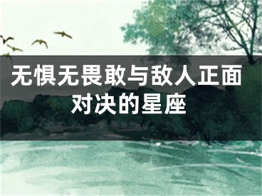 无惧无畏敢与敌人正面对决的星座