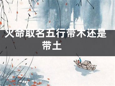 火命取名五行带木还是带土 