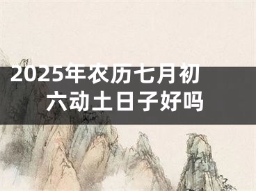 2025年农历七月初六动土日子好吗