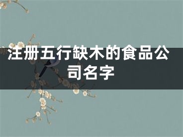 注册五行缺木的食品公司名字