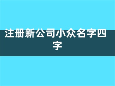 注册新公司小众名字四字