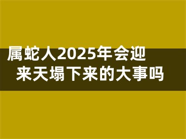 属蛇人2025年会迎来天塌下来的大事吗