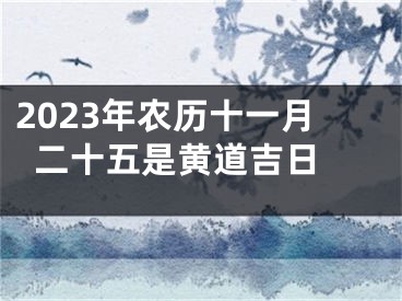 2023年农历十一月二十五是黄道吉日 