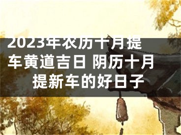 2023年农历十月提车黄道吉日 阴历十月提新车的好日子