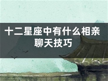 十二星座中有什么相亲聊天技巧