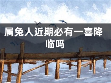 属兔人近期必有一喜降临吗