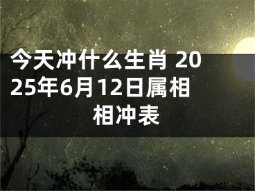 今天冲什么生肖 2025年6月12日属相相冲表
