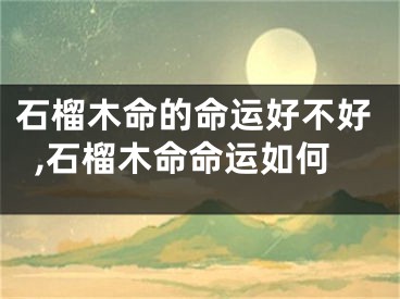 石榴木命的命运好不好,石榴木命命运如何