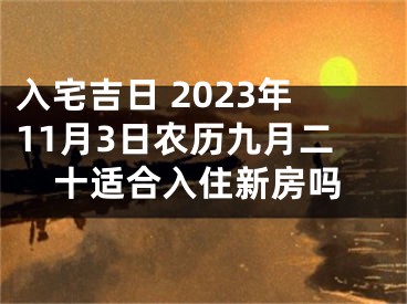 入宅吉日 2023年11月3日农历九月二十适合入住新房吗