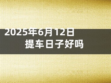 2025年6月12日提车日子好吗