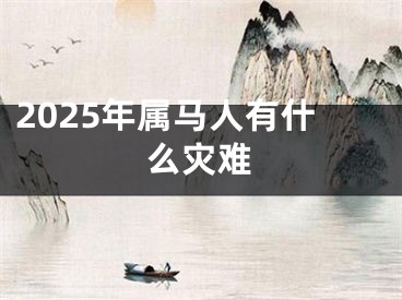 2025年属马人有什么灾难