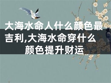 大海水命人什么颜色最吉利,大海水命穿什么颜色提升财运