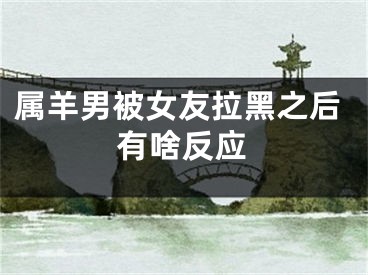 属羊男被女友拉黑之后有啥反应