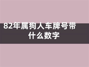 82年属狗人车牌号带什么数字