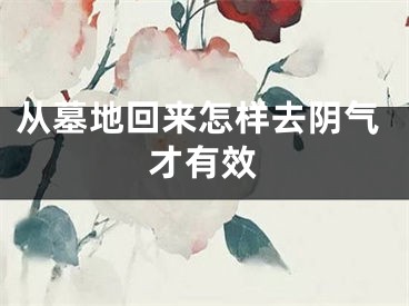 从墓地回来怎样去阴气才有效