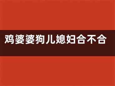 鸡婆婆狗儿媳妇合不合