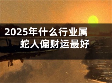 2025年什么行业属蛇人偏财运最好