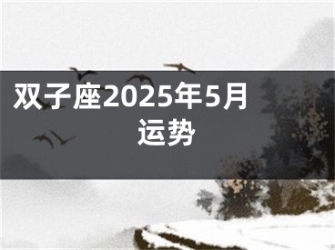 双子座2025年5月运势